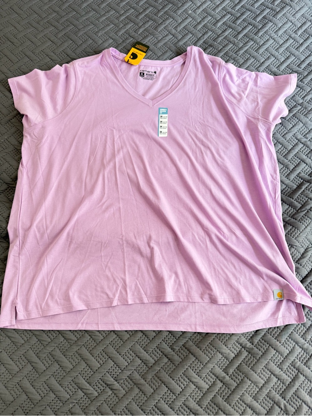 Carhartt Women’s Light Purple V-Neck Short Sleeve Tee